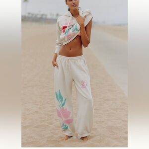 Anthropologie Daily Practice Printed Jogger Sweatpants size SMALL